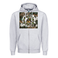 Heather Grey natures circle of life Zipper Hoodie - CowhideDigitalArt