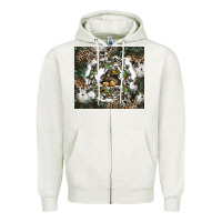 Oatmeal Heather natures circle of life Zipper Hoodie - CowhideDigitalArt