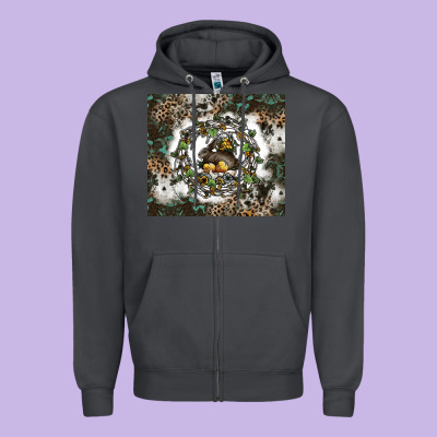 Natures Circle Of Life Zipper Hoodie Designed By Cowhidedigitalart