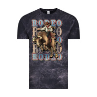 Cloud Black Rodeo Cowboy bull western Vintage Tee - HowdyJamesFarm