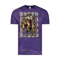 Cloud Purple Rodeo Cowboy bull western Vintage Tee - HowdyJamesFarm