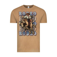 Vintage Camel Rodeo Cowboy bull western Vintage Tee - HowdyJamesFarm