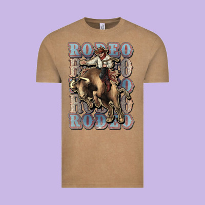 Rodeo Cowboy Bull Western Vintage Tee Designed By Howdyjamesfarm