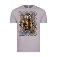Vintage Zinc Rodeo Cowboy bull western Vintage Tee - HowdyJamesFarm