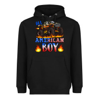 Black all american boy monster truck Heavyweight Hoodie - Artiststas