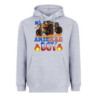 Heather Grey all american boy monster truck Heavyweight Hoodie - Artiststas