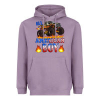 Lavender all american boy monster truck Heavyweight Hoodie - Artiststas