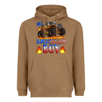Toasted Coconut all american boy monster truck Heavyweight Hoodie - Artiststas