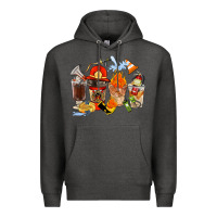 Charcoal Heather Firefighter Coffee Cups Premium Hoodie - FaDigitalArtStudio