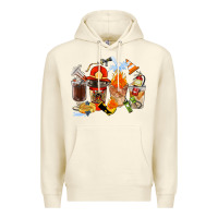 Sandshell Firefighter Coffee Cups Premium Hoodie - FaDigitalArtStudio
