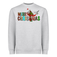 Heather Grey Merry christmas cross Heavyweight Sweatshirt - FaDigitalArtStudio