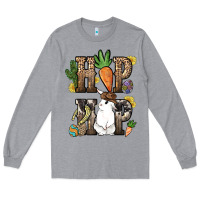 Heather Grey Hip hop Easter Bunny Easter Day Long Sleeve Tee - HowdyJamesFarm
