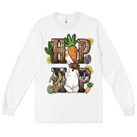 White Hip hop Easter Bunny Easter Day Long Sleeve Tee - HowdyJamesFarm