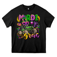 Black mardi gras monster truck Heavy Core Tee - LillyAllenDesigns
