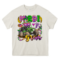 Cream mardi gras monster truck Heavy Core Tee - LillyAllenDesigns