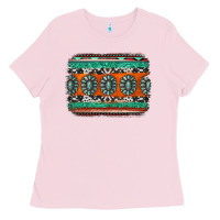 Bubblegum Pink turquoise western background Ladies Tee - Jasminsmagicworld