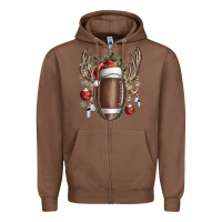 Chestnut christmas football Zipper Hoodie - SublimationCraftShop