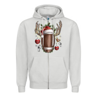 Dove Grey christmas football Zipper Hoodie - SublimationCraftShop