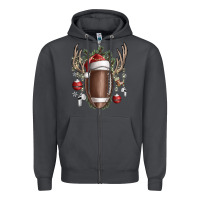 Smoke christmas football Zipper Hoodie - SublimationCraftShop