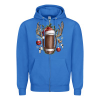 True Royal christmas football Zipper Hoodie - SublimationCraftShop