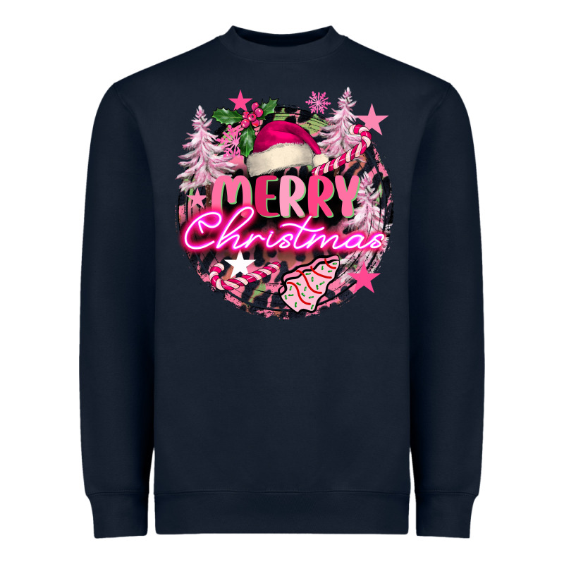 Pink Merry Christmas Heavyweight Sweatshirt by FaDigitalArtStudio | Teevron