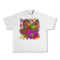 Lunar Rock Mardi Gras hearts Urban Heavy Tee - HowdyJamesFarm