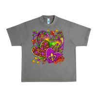 Tornado Mardi Gras hearts Urban Heavy Tee - HowdyJamesFarm
