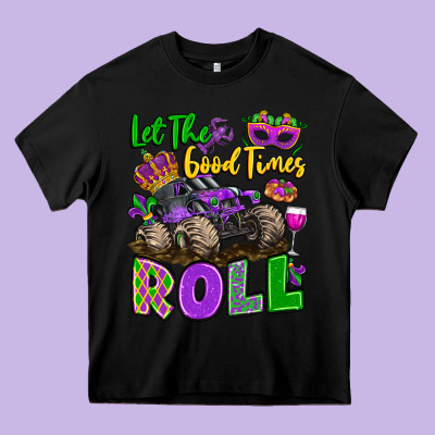 Let The Good Times Roll With Mardi Gras Monster Tr Heavy Core Tee Designed By Lillyallendesigns
