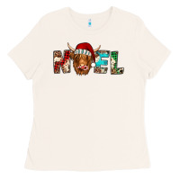 Bone noel highland cow Ladies Tee - Jasminsmagicworld