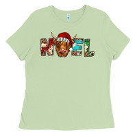 Matcha noel highland cow Ladies Tee - Jasminsmagicworld
