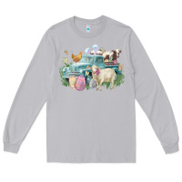 Moon Dust Easter truck farm animals Easter Day Long Sleeve Tee - HowdyJamesFarm