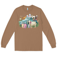 Toasted Coconut Easter truck farm animals Easter Day Long Sleeve Tee - HowdyJamesFarm