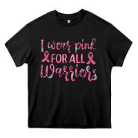 Black i wear pink for all warriors Heavy Core Tee - JahusDesignShop