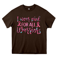 Chocolate Brown i wear pink for all warriors Heavy Core Tee - JahusDesignShop