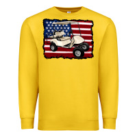 Lemon golf cart american flag Premium Sweatshirt - Artiststas