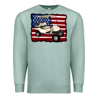Seafoam golf cart american flag Premium Sweatshirt - Artiststas