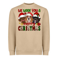 Mushroom We Woof You A Merry Christmas Heavyweight Sweatshirt - FaDigitalArtStudio