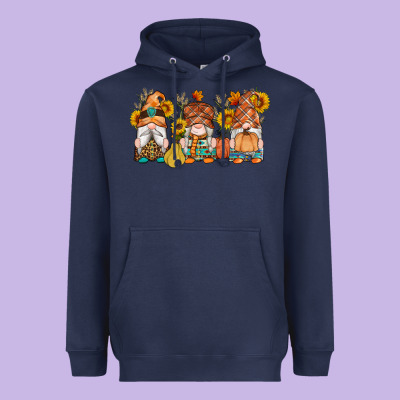 Fall Gnomes Pumpkin Sunflowers Heavyweight Hoodie Designed By Artiststas