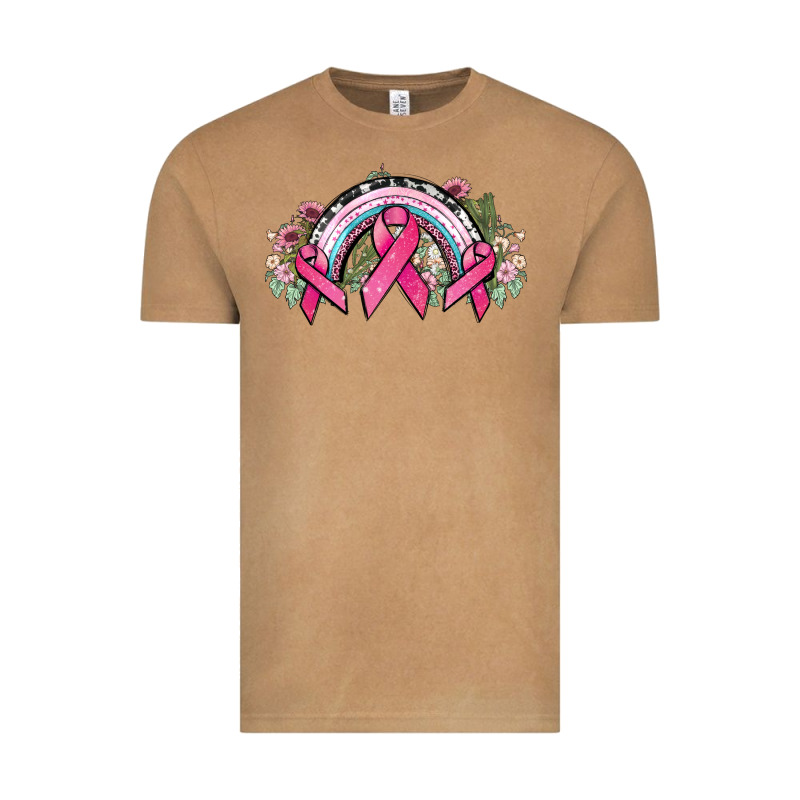 Cancer Ribbon Rainbow Cancer Awareness Vintage Tee by HowdyJamesFarm | Teevron