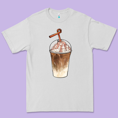 Iced Coffee With Cream Premium Tee Designed By Barkaloodesign