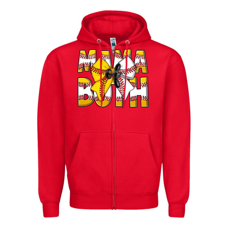 Mama Of Both Zipper Hoodie by CowhideDigitalArt | Teevron