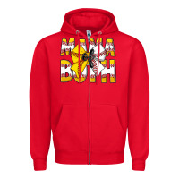 Red Mama Of Both Zipper Hoodie - CowhideDigitalArt