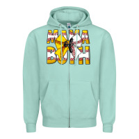 Seafoam Mama Of Both Zipper Hoodie - CowhideDigitalArt