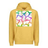 Antique Gold watercolor rainbow cow seamless pattern Premium Hoodie - BundleAndBundleShop