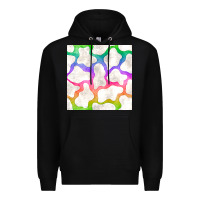 Black watercolor rainbow cow seamless pattern Premium Hoodie - BundleAndBundleShop