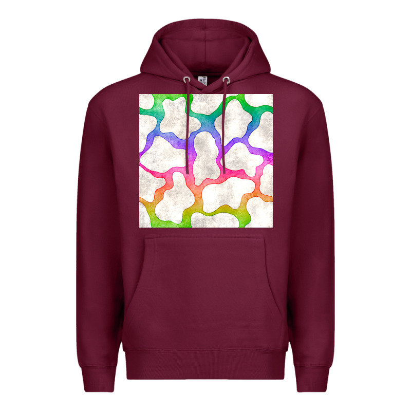 Watercolor Rainbow Cow Seamless Pattern Premium Hoodie by BundleAndBundleShop | Teevron