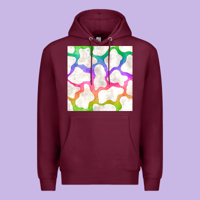 Watercolor Rainbow Cow Seamless Pattern Premium Hoodie Designed By Bundleandbundleshop
