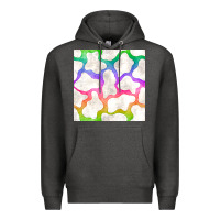 Charcoal Heather watercolor rainbow cow seamless pattern Premium Hoodie - BundleAndBundleShop