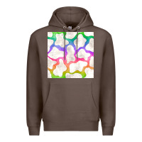 Coffee watercolor rainbow cow seamless pattern Premium Hoodie - BundleAndBundleShop