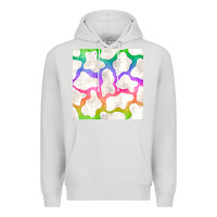 Dove Grey watercolor rainbow cow seamless pattern Premium Hoodie - BundleAndBundleShop